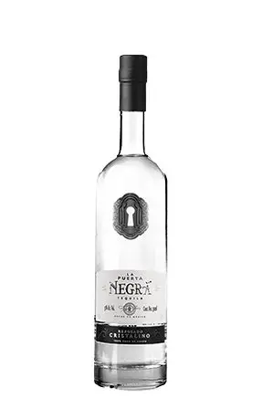 Puerta negra cristalino